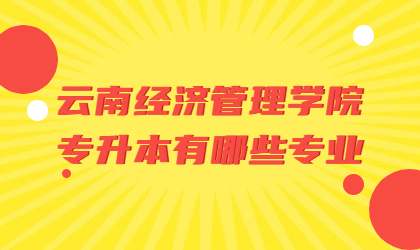 云南經(jīng)濟管理學(xué)院專升本有哪些專業(yè)