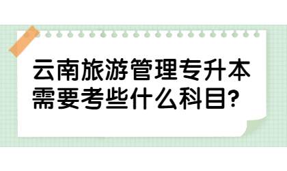 云南旅游管理專(zhuān)升本需要考些什么科目？