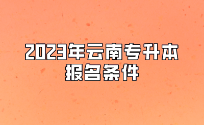 2023年云南專升本報名條件.png