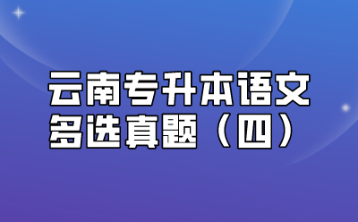 云南專升本語(yǔ)文多選真題（四）