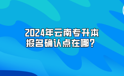 2024年云南專升本報(bào)名確認(rèn)點(diǎn)