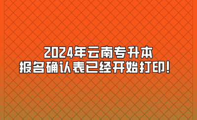 2024年云南專升本報名確認(rèn)表已經(jīng)開始打?。? style=