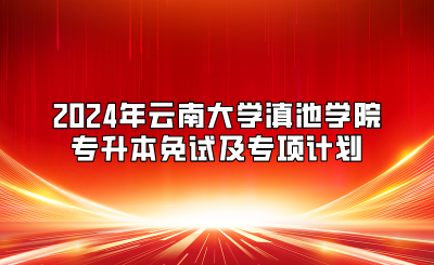 2024年云南大學(xué)滇池學(xué)院專升本免試及專項(xiàng)計(jì)劃