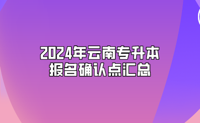 2024年云南專(zhuān)升本報(bào)名確認(rèn)點(diǎn)匯總
