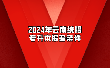 2024年云南統(tǒng)招專升本報考條件