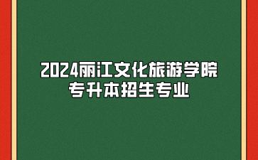 2024麗江文化旅游學(xué)院專升本招生專業(yè)
