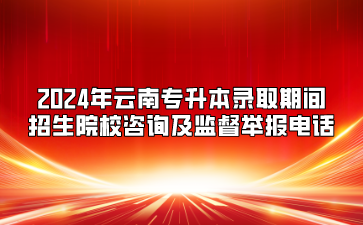 2024年云南專升本錄取期間招生院校咨詢及監(jiān)督舉報(bào)電話